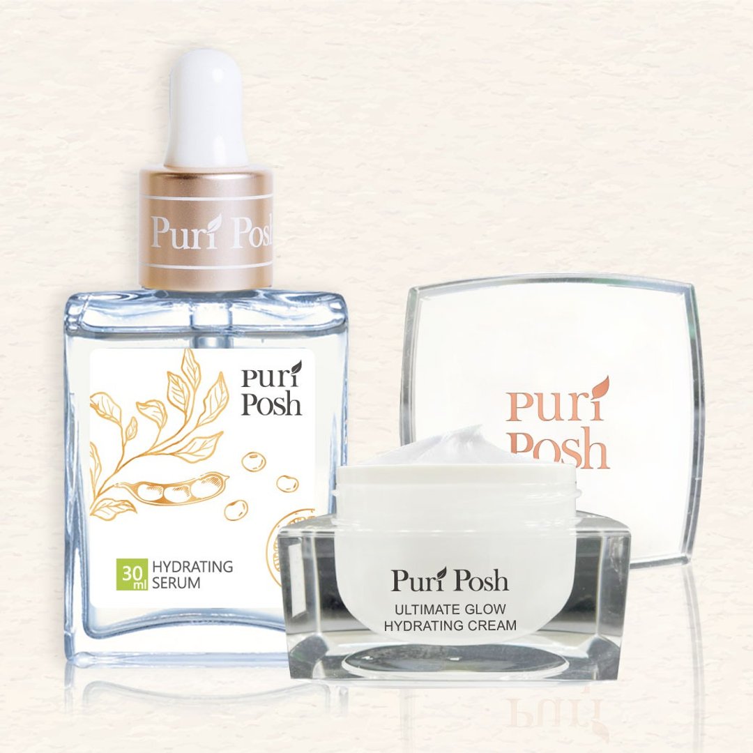 PuriPosh【超值优惠】毛豆保湿锁水双组合 保湿 镇静舒缓 敏感肌 - 精华液/安瓶 - 其他材质 透明