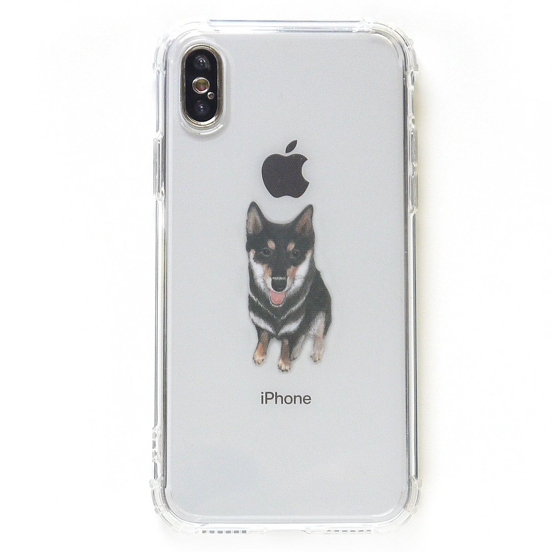 黑柴犬 - 手机壳 | TPU Phone case 防摔 空压壳 | 可加字设计 - 手机壳/手机套 - 橡胶 透明