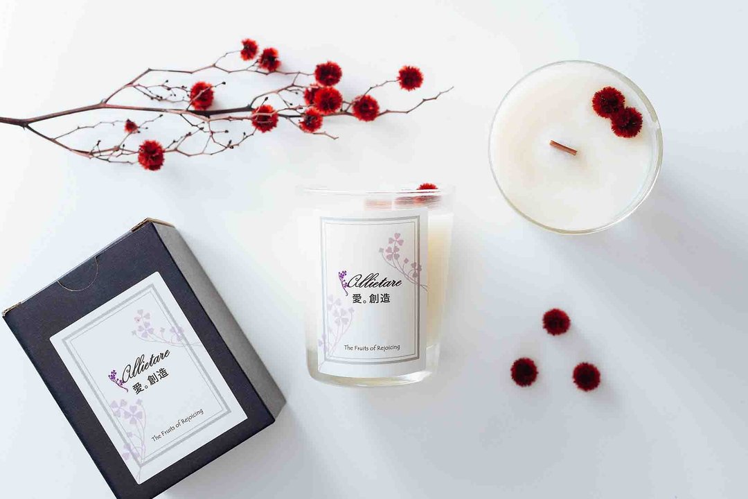 Goody Bag - 干燥花香氛蜡烛 和 敏感性肌肤羊乳皂 / 手工皂 - 【【【B款】】】((台港澳包邮)) - 香薰/精油/线香 - 植物．花 