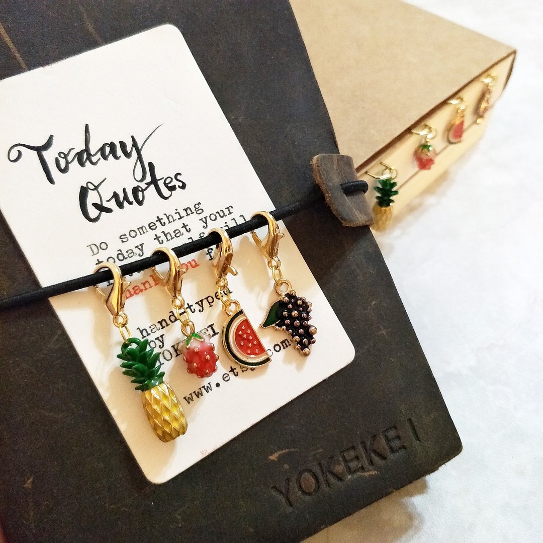 夏日水果 手帐饰品 吊饰 回纹针 Planner Charms and Paper Clip - 其他 - 其他材质 
