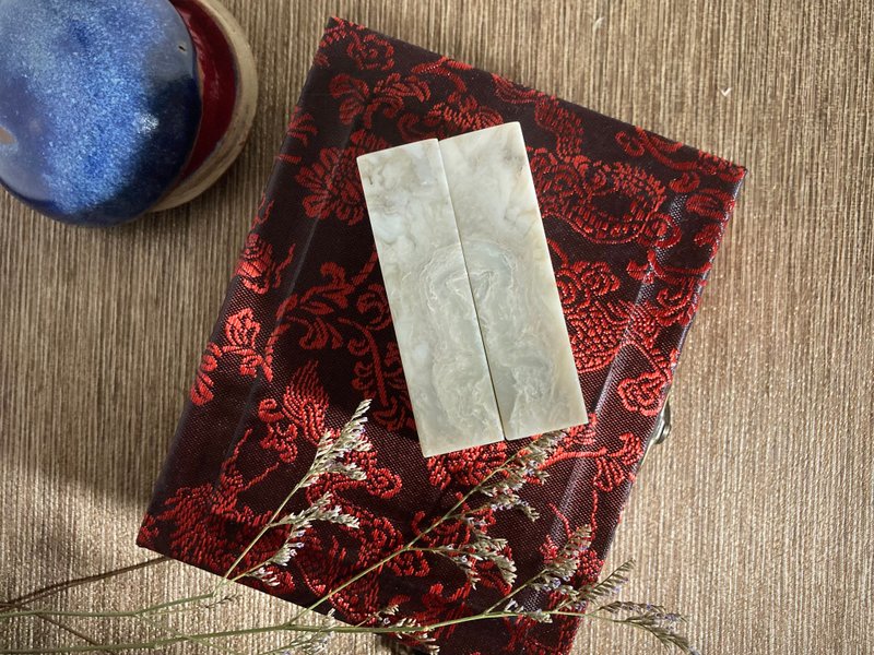 手工刻印定制对章 • 姓名方章 • 巴林石印章 参壹 - 印章/印台 - 石头 灰色