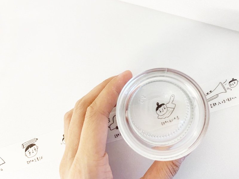 KENJI 插画星期一到十 25mm纸胶带 (旧版) 无侧标贴纸 - 纸胶带 - 纸 白色