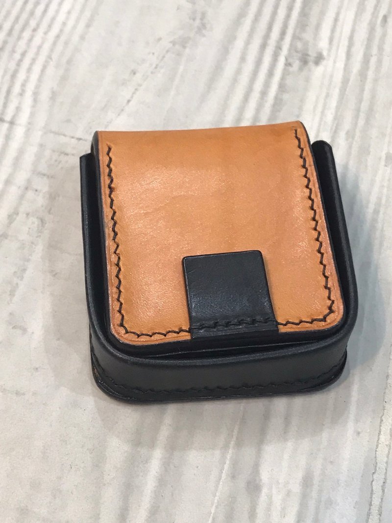 方型驹缝零钱包 (小尺寸) 5*6cm - 零钱包 - 真皮 