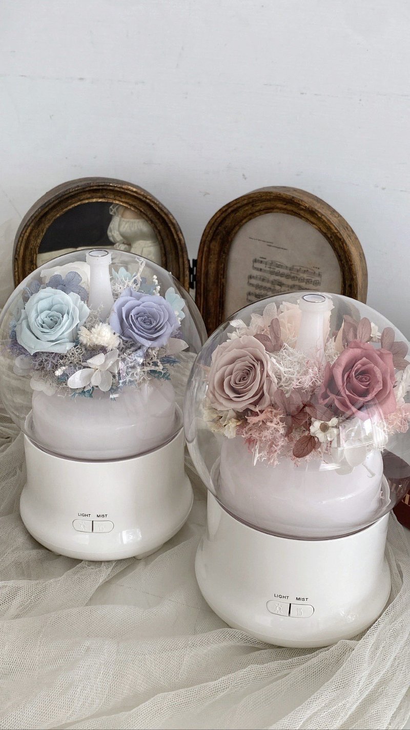 Flora Flower永生花水氧机-鲑鱼粉/浅粉蓝(卡片) - 香薰/精油/线香 - 植物．花 蓝色