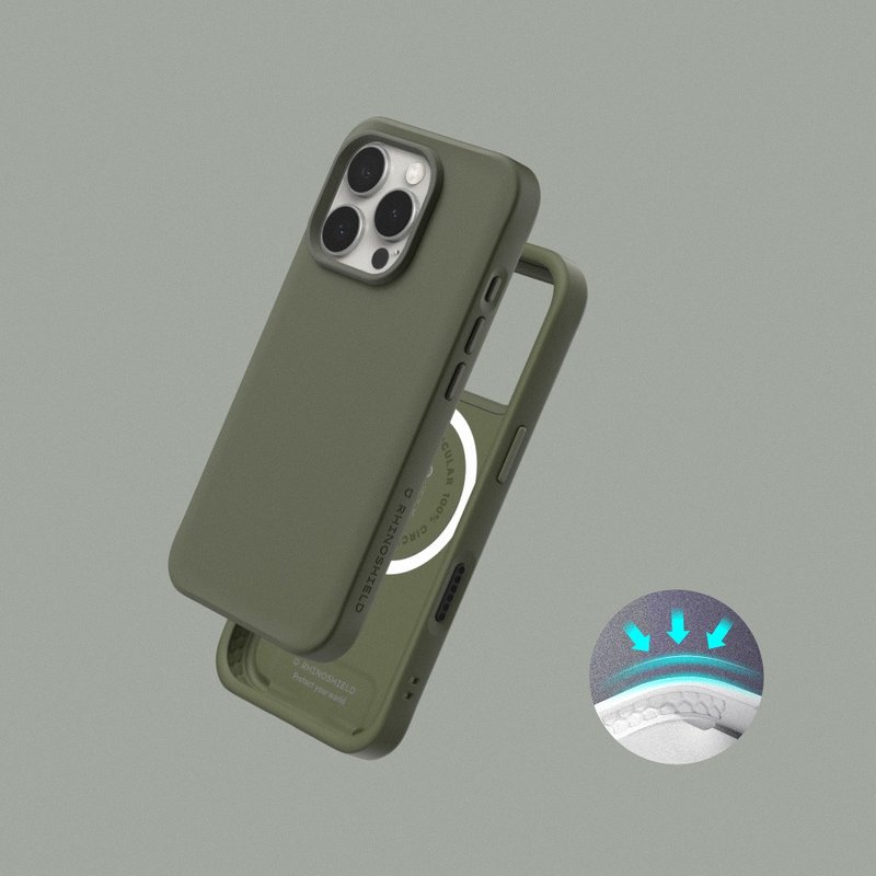 SolidX(MagSafe兼容)强化吸震缓冲防摔手机壳/海藻绿 for iPhone - 手机壳/手机套 - 塑料 