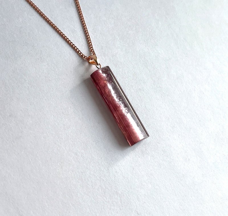 宝石系 天然矿石 紫锂云母 925纯银玫瑰金 项链 - 项链 - 宝石 紫色