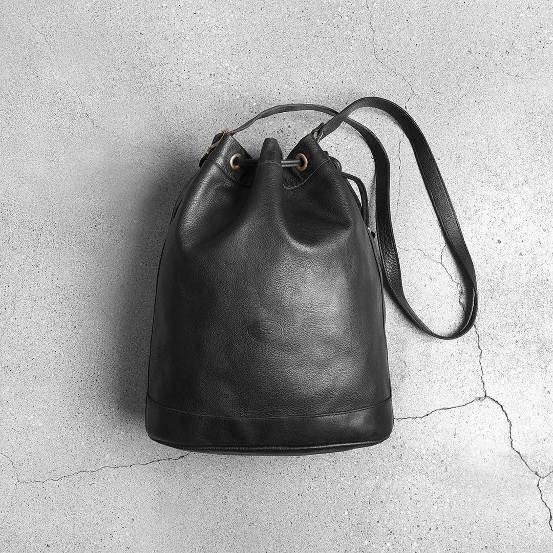 Longchamp 黑色水桶包 / Vintage 古着 / 台北古着店 - 其他 - 真皮 黑色