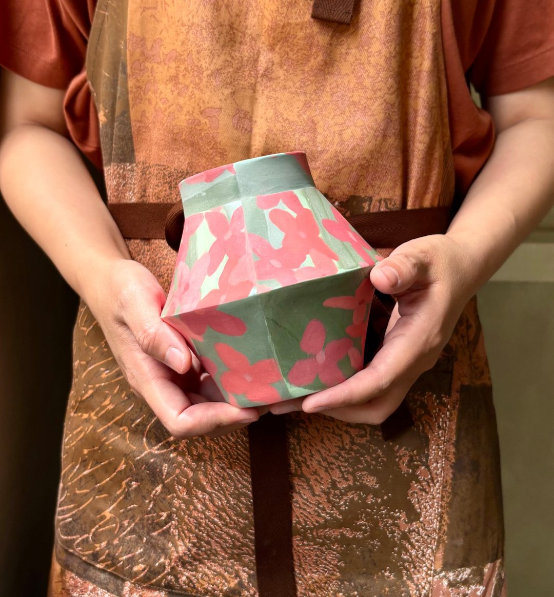 矮仙丹拼贴矮花器 - 花瓶/陶器 - 瓷 