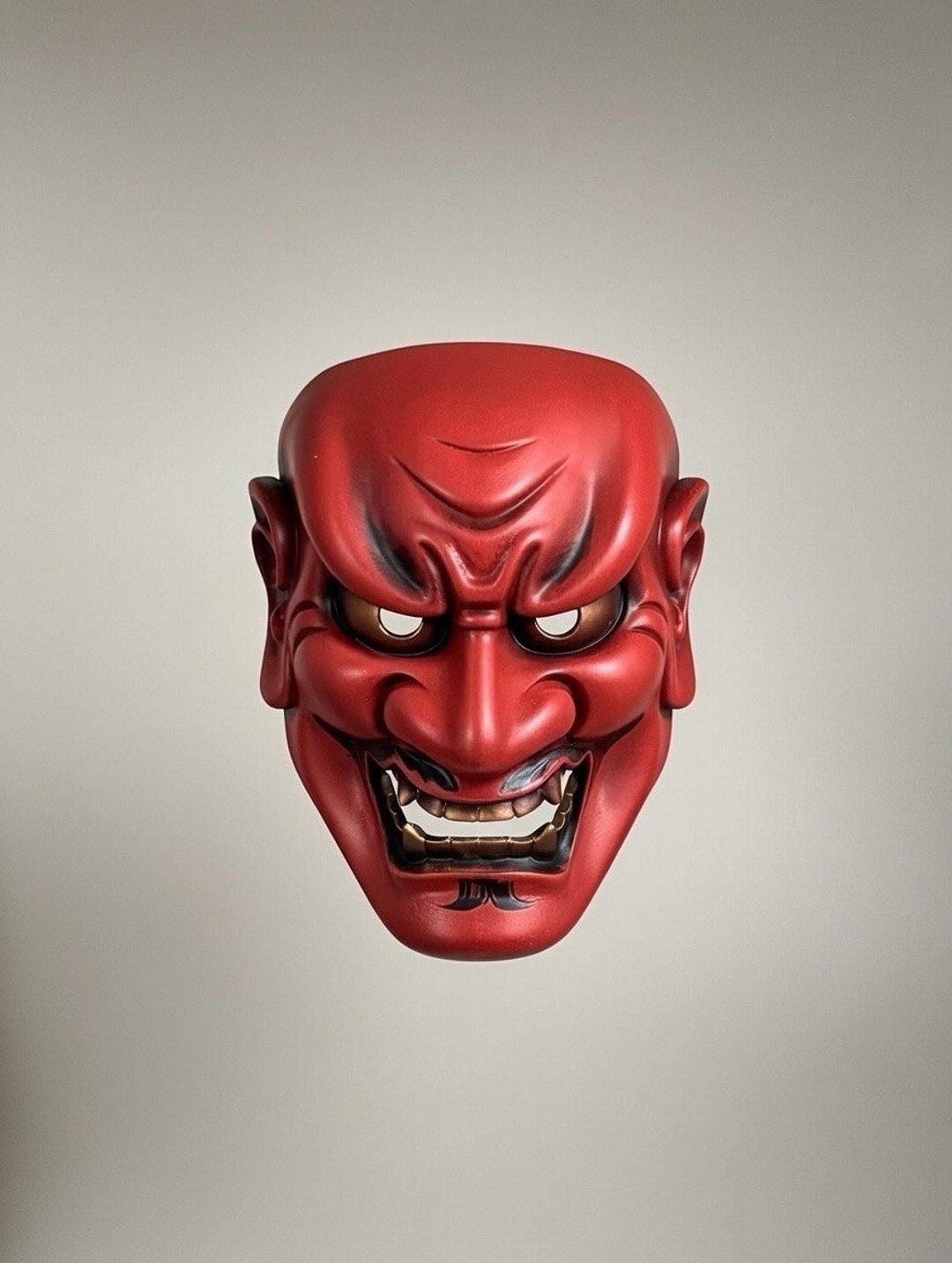 饿鬼面（Shikami）日本传统石膏能剧面具收藏 手工制作 歌舞伎剧场 - 墙贴/壁贴 - 塑料 