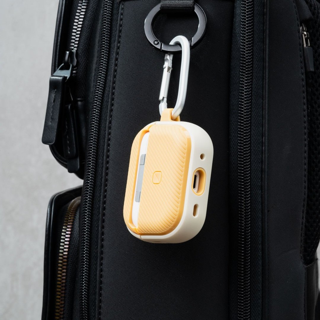 AirPods Pro 2  Clyde 卡扣式双料保护套 附登山扣 -米/黄 - 耳机收纳 - 其他材质 黄色