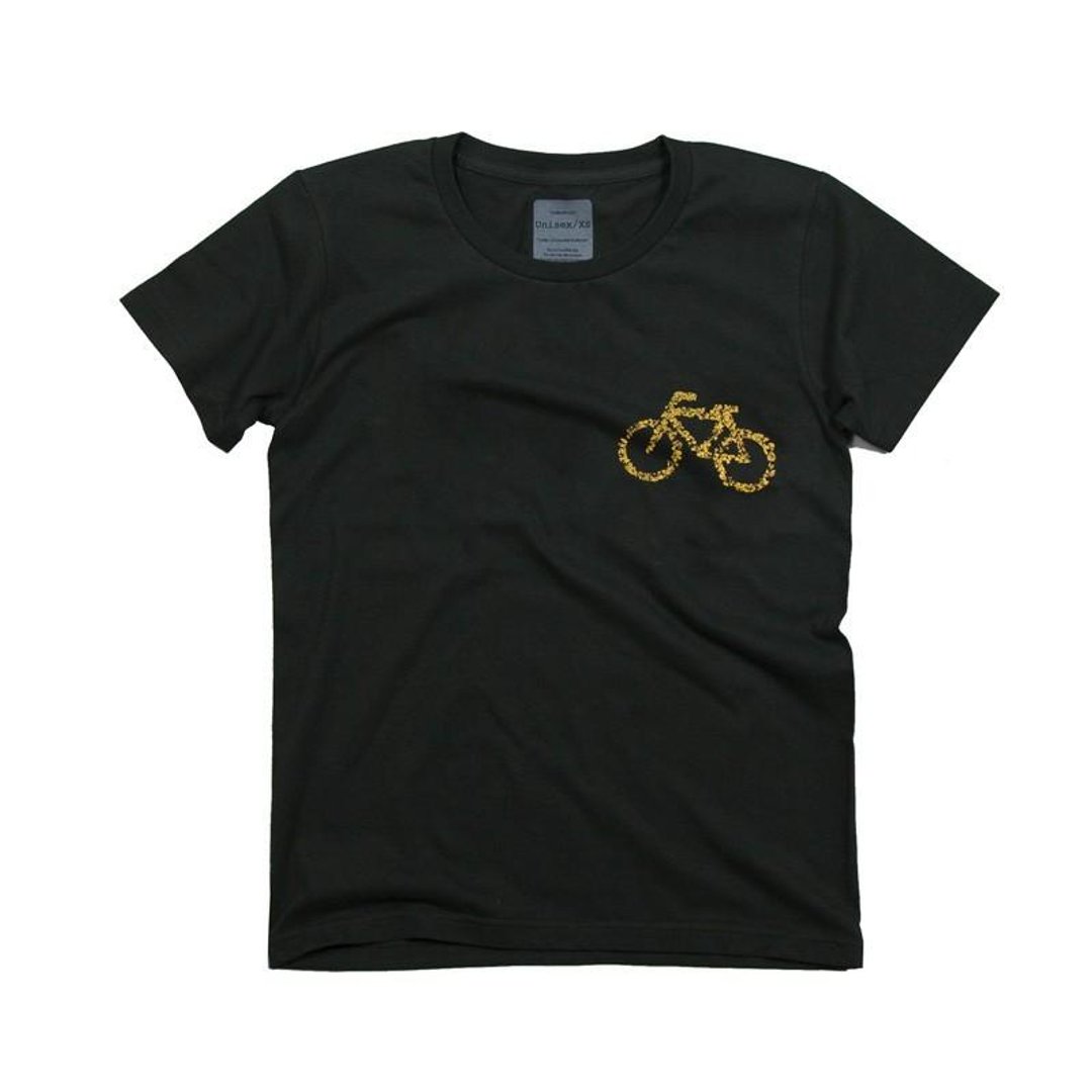 TRAFFIC series bicycle parking lot design T-shirt unisex XS ~ XL size Tcollector - 女装 T 恤 - 棉 黑色