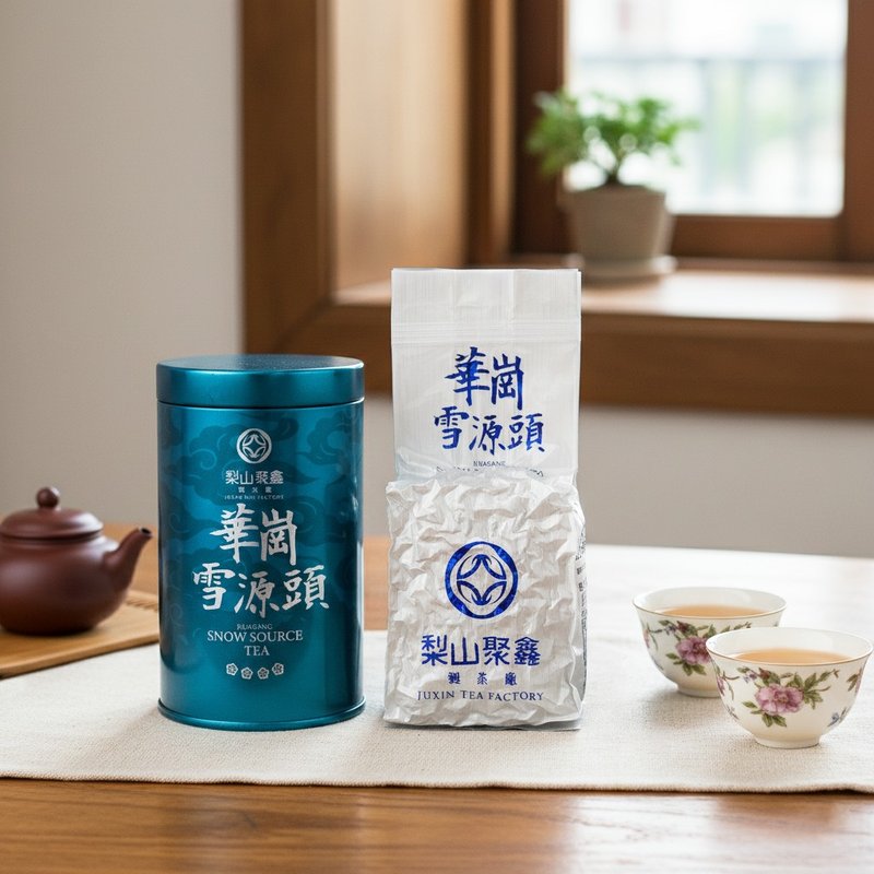 【聚鑫制茶】华岗・雪源头 | 手采高山乌龙茶 | 75g_付专属茶罐 - 茶 - 新鲜食材 白色