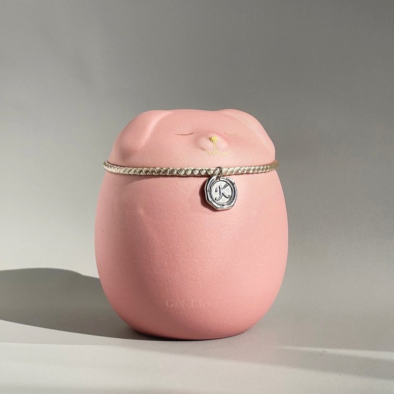 【定制化】 字母・祈福犬(粉) | 宠物骨灰罐 - 其他 - 陶 粉红色