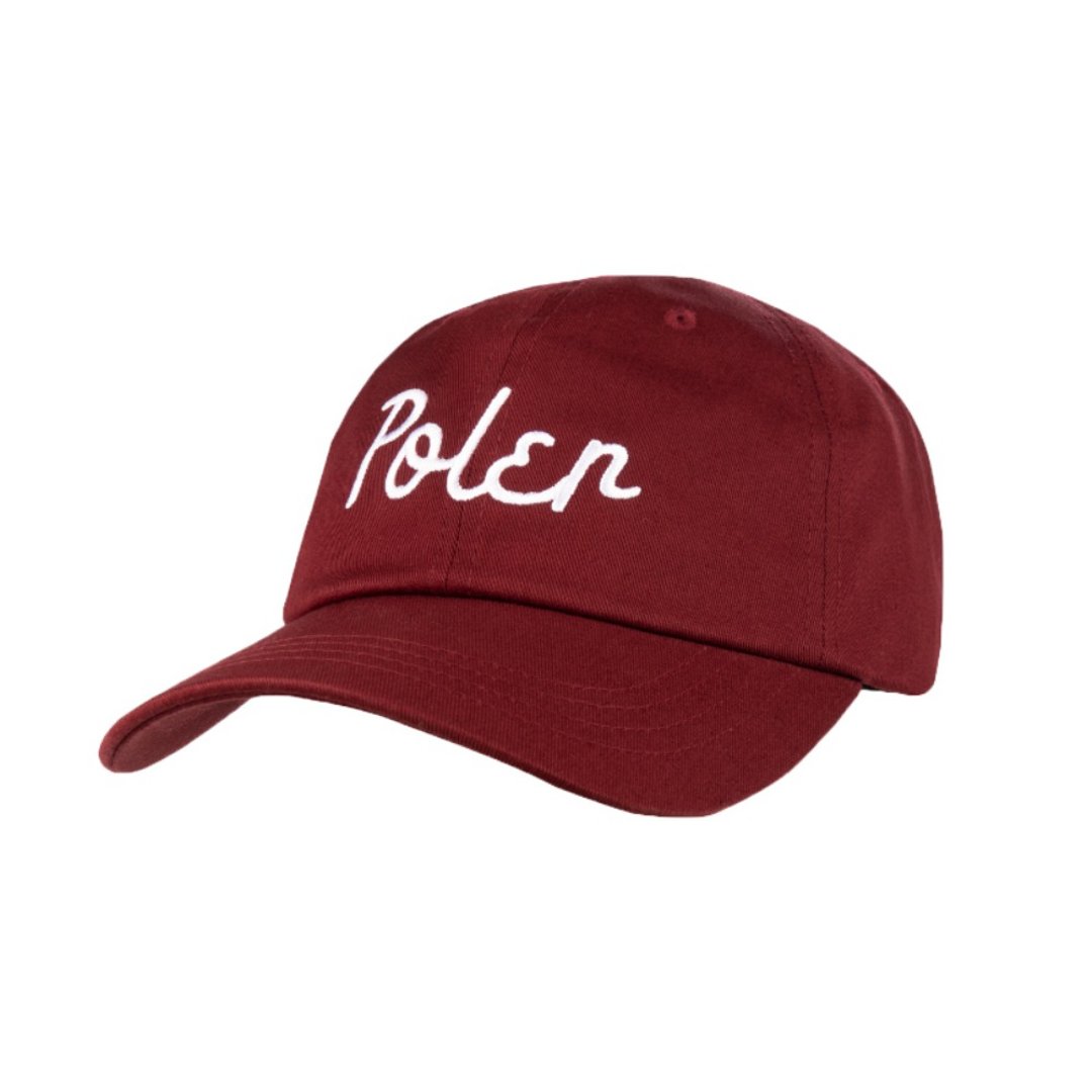 POLER DADLIN DAD HAT 经典简写字样老帽 休闲帽 暗红色 - 帽子 - 其他材质 红色