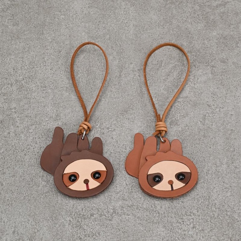 吊饰 树懒 包包吊饰 钥匙圈 手机吊饰 手机挂绳 - 吊饰 - 真皮 咖啡色