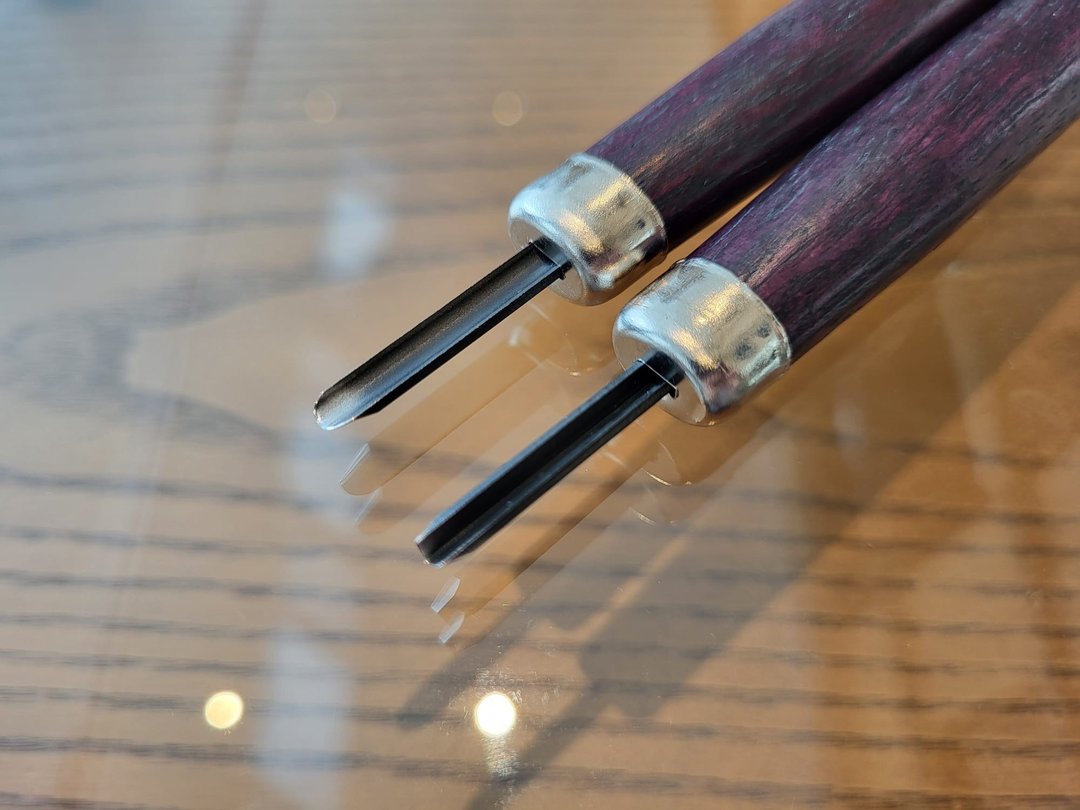 【日本光雕】专雕雕刻刀套组 (三角刀+圆刀) - 零件/散装材料/工具 - 其他金属 咖啡色