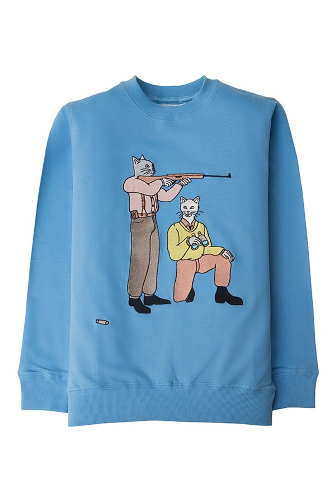 The Hunt Embroidered Sweatshirt - 男装针织衫/毛衣 - 棉 蓝色