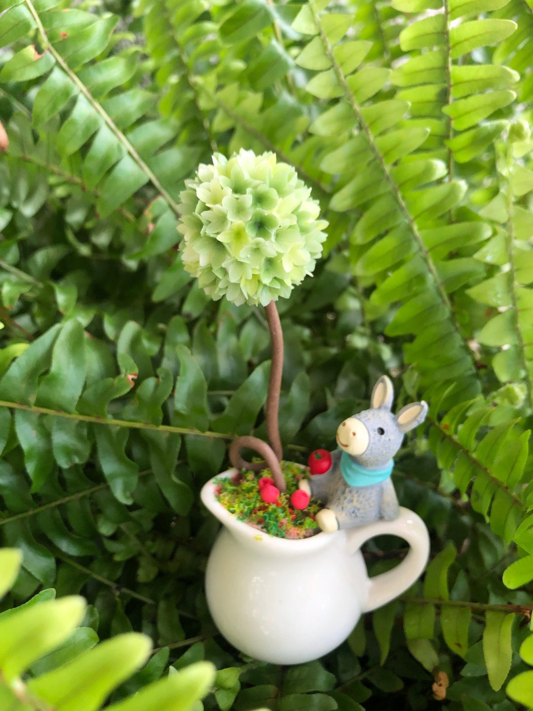 不老花艺/ 绣球疗愈小盆栽 - 植栽/盆栽 - 粘土 