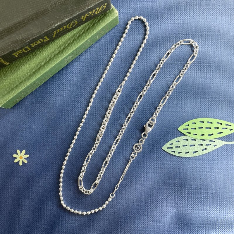 ::不妥协不对称::拼接个性925纯银项链\可维修店家 - 项链 - 纯银 