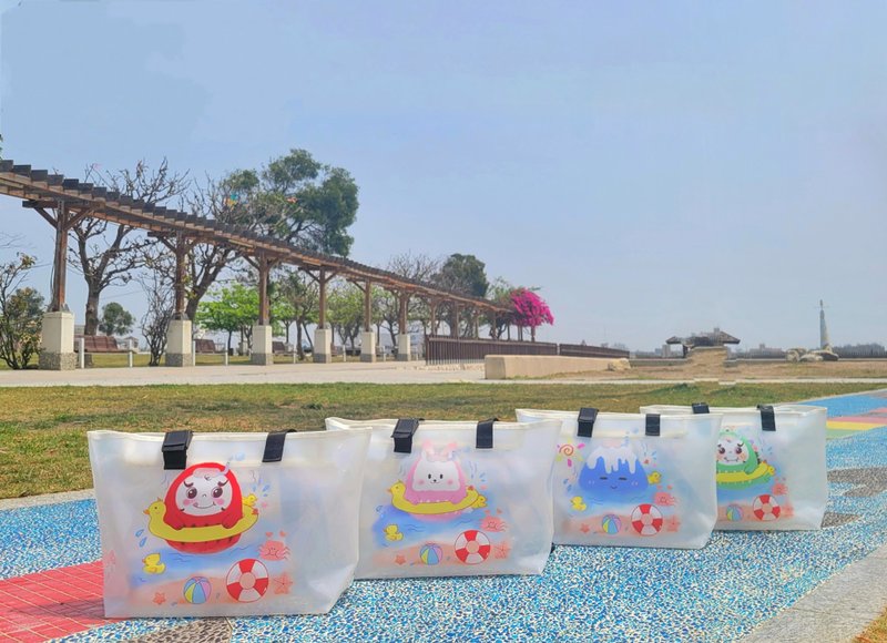 だるま富士山恐龙兔兔防水游泳包 - 手提包/手提袋 - 防水材质 