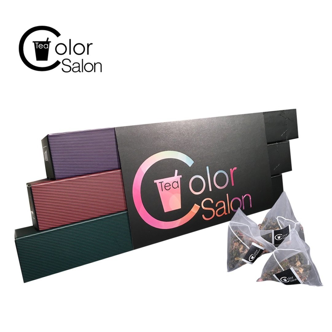 【Color Salon Tea】严选极品长条三入组创意礼盒组 - 茶 - 纸 多色