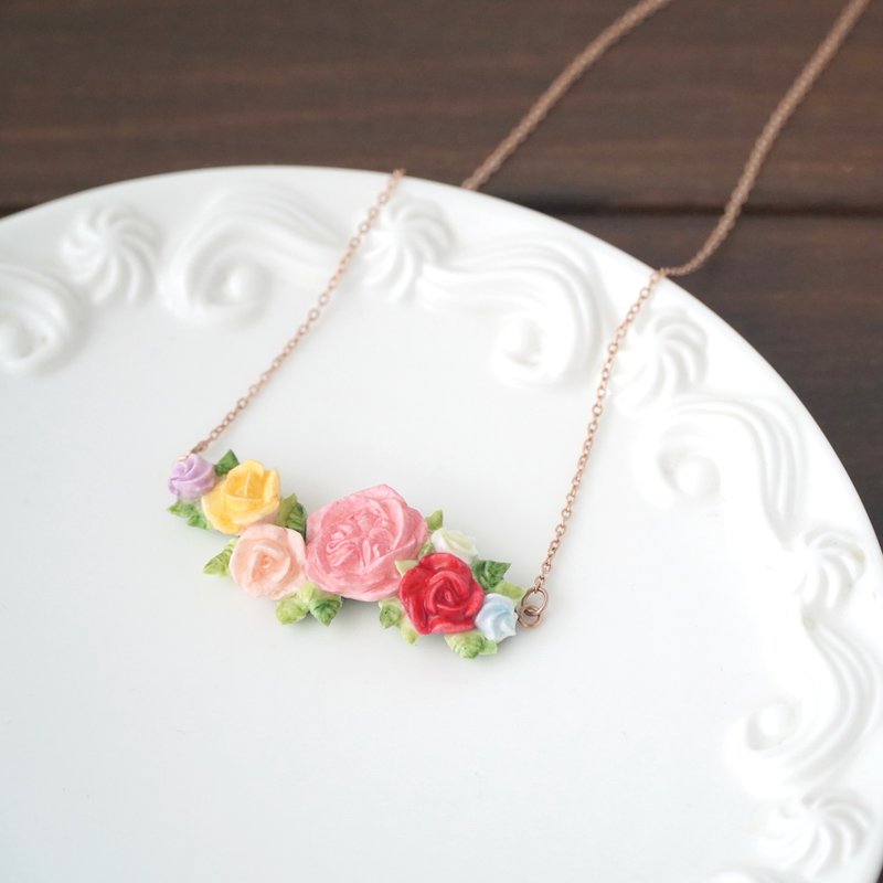 定制化礼物 奶油黏土裱花项链 - 项链 - 粘土 多色