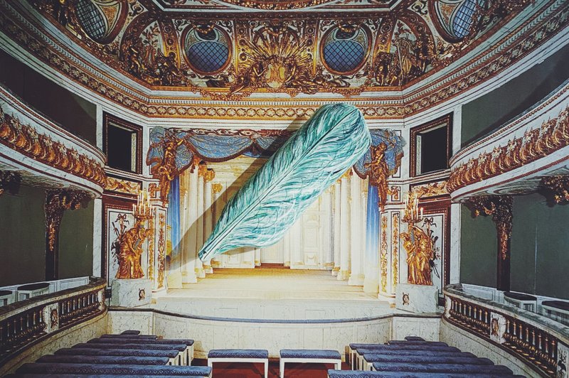 木刻手绘坠饰 - 羽毛 - 其他 - 木头 绿色