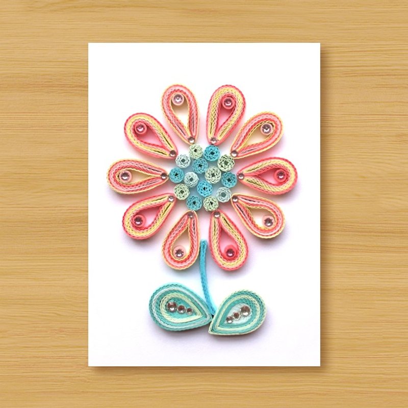 手工卷纸卡片 _ Flower_B2 ... 母亲卡、感谢卡、情人卡 - 卡片/明信片 - 纸 粉红色