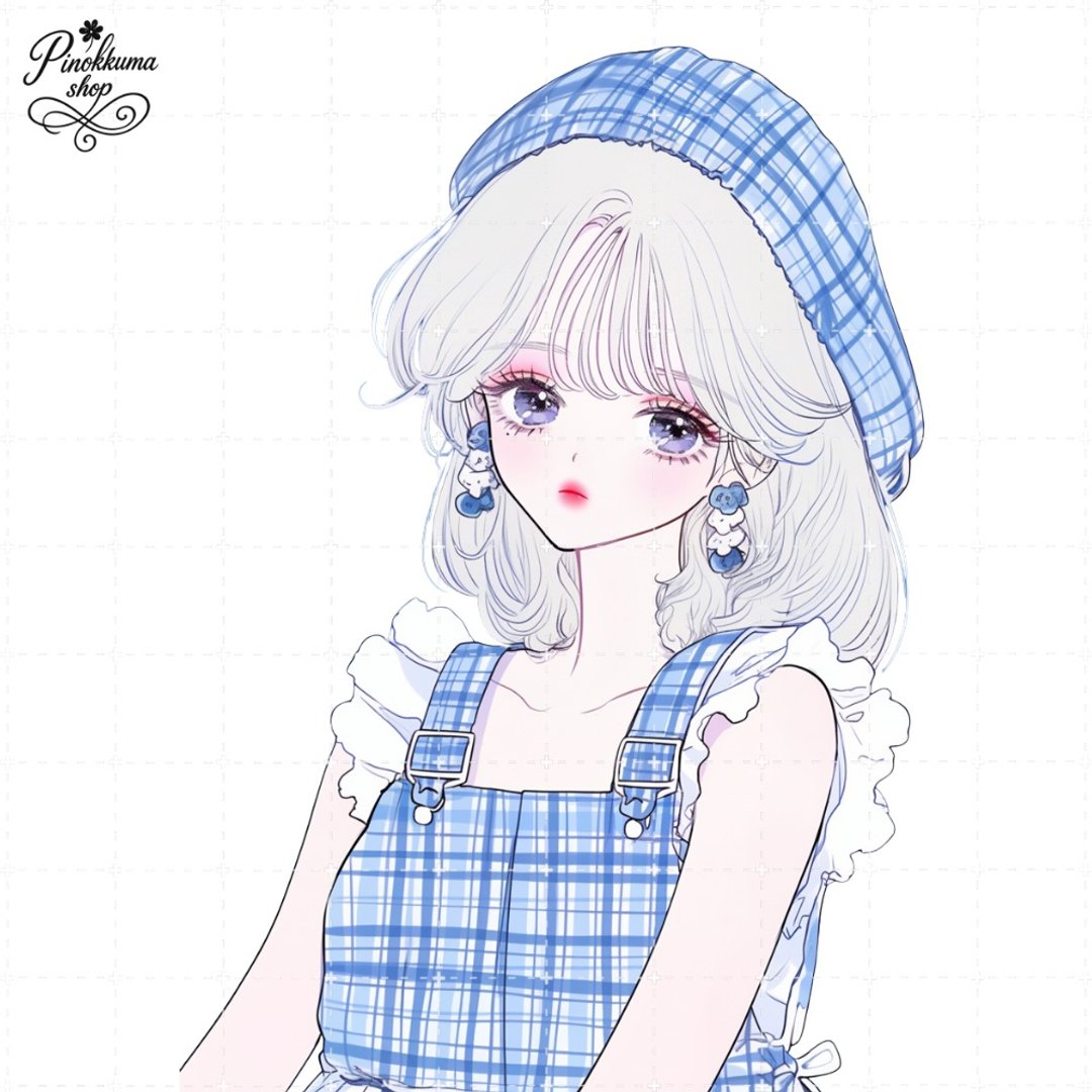 pinokkuma shop 人物贴纸 女孩贴纸 拼贴素材 - 贴纸 - 纸 