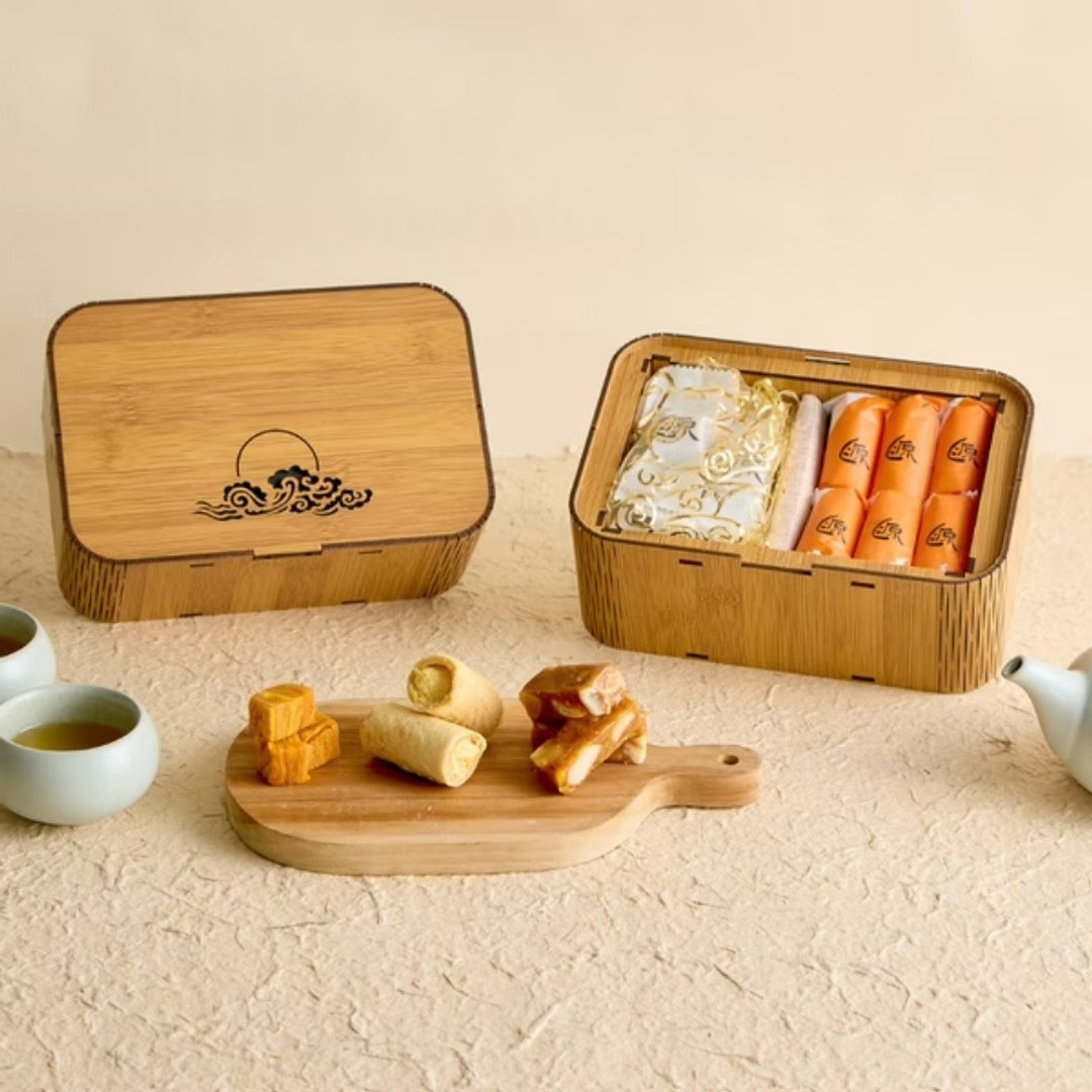 【团源】芒香协奏礼盒 千层砖 60g + 芒香卷 12 入 - 手工饼干 - 新鲜食材 橘色
