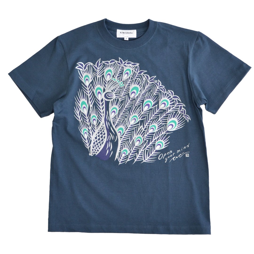 Open Your Mind Tee - DENIM - 女装 T 恤 - 棉 蓝色