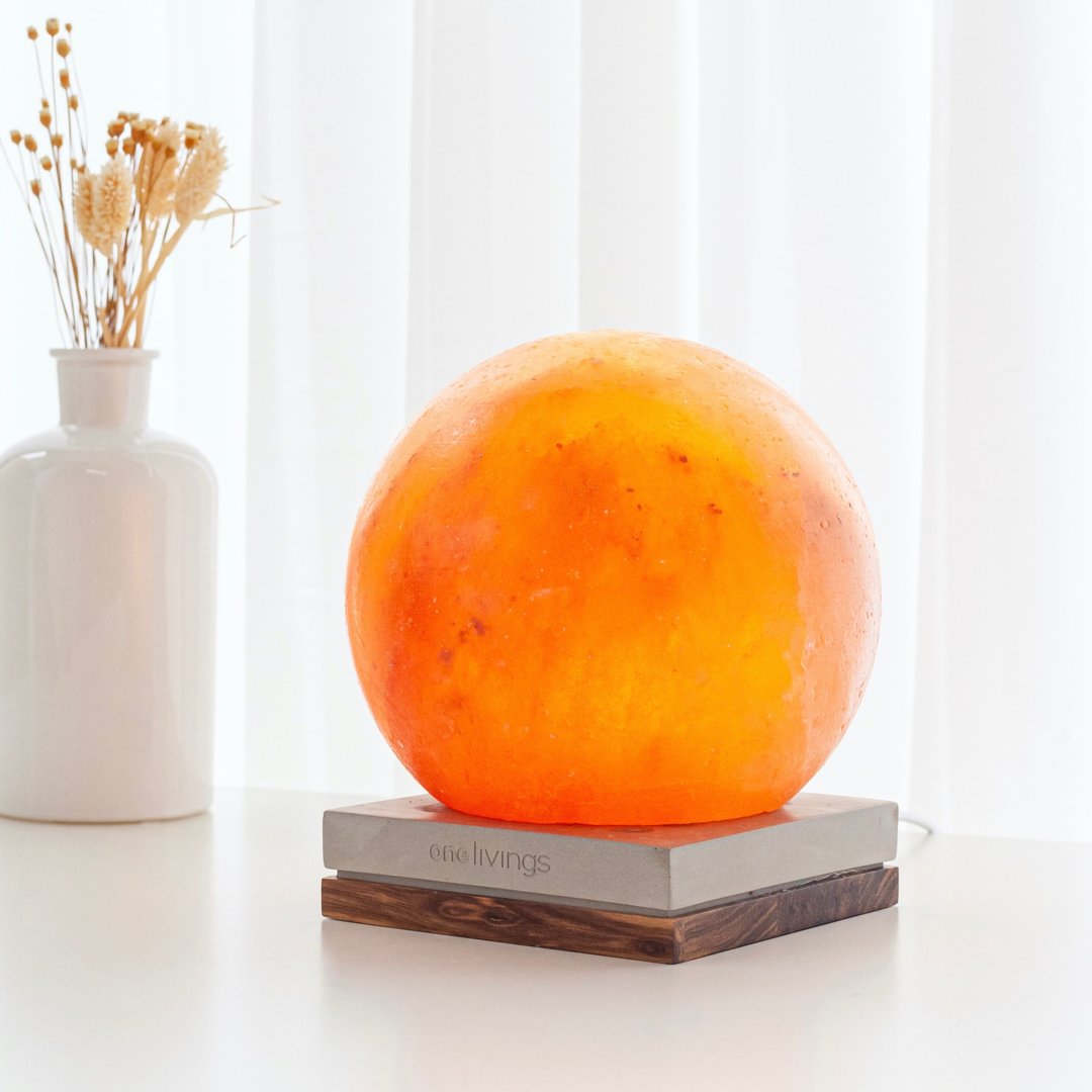 ONELIVINGS LOFT 工业风冷灰水泥斑马木盐灯- SPHERE - 灯具/灯饰 - 水泥 灰色