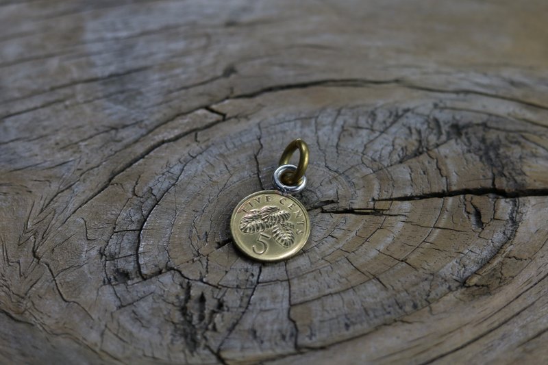 硬币坠子-新加坡/5分/1989年 - 吊饰 - 其他金属 金色