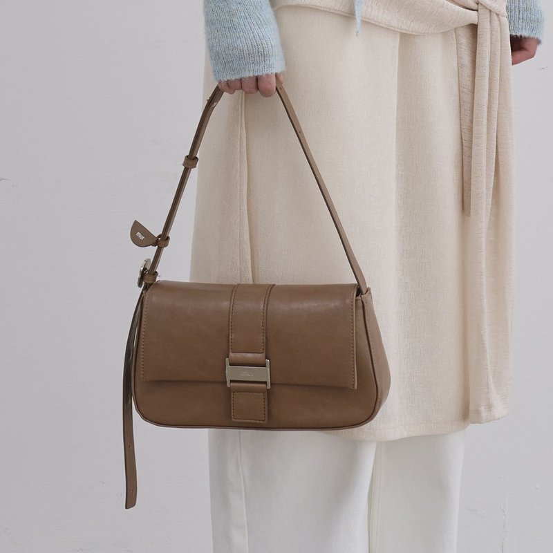 韓國製 MUR Seren bag 手袋/單肩包/上肩袋/手提袋 BROWN - 侧背包/斜挎包 - 环保材料 