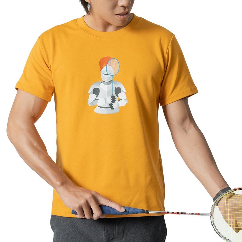 立体机能棉T-羽球钢铁骑士 运动衣 羽球衣 机能服 MIT台湾制 - 男装运动衣 - 聚酯纤维 橘色