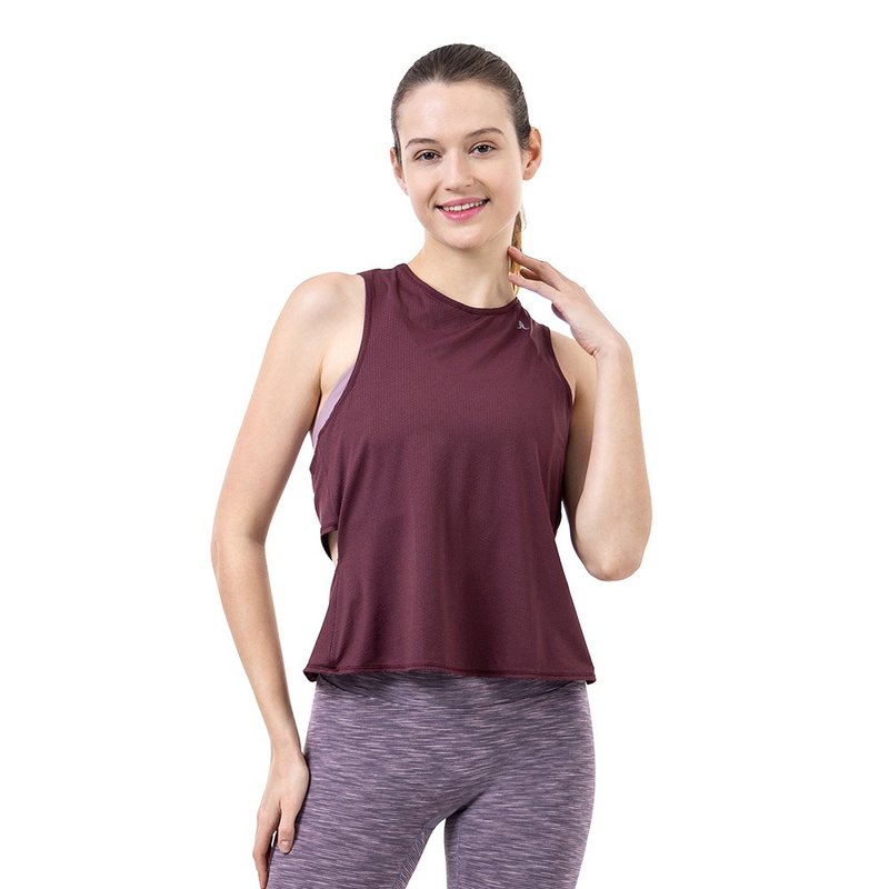 【NAMASTE】Julia 编织造型罩衫 - 暗红 - 女装运动衣 - 尼龙 红色