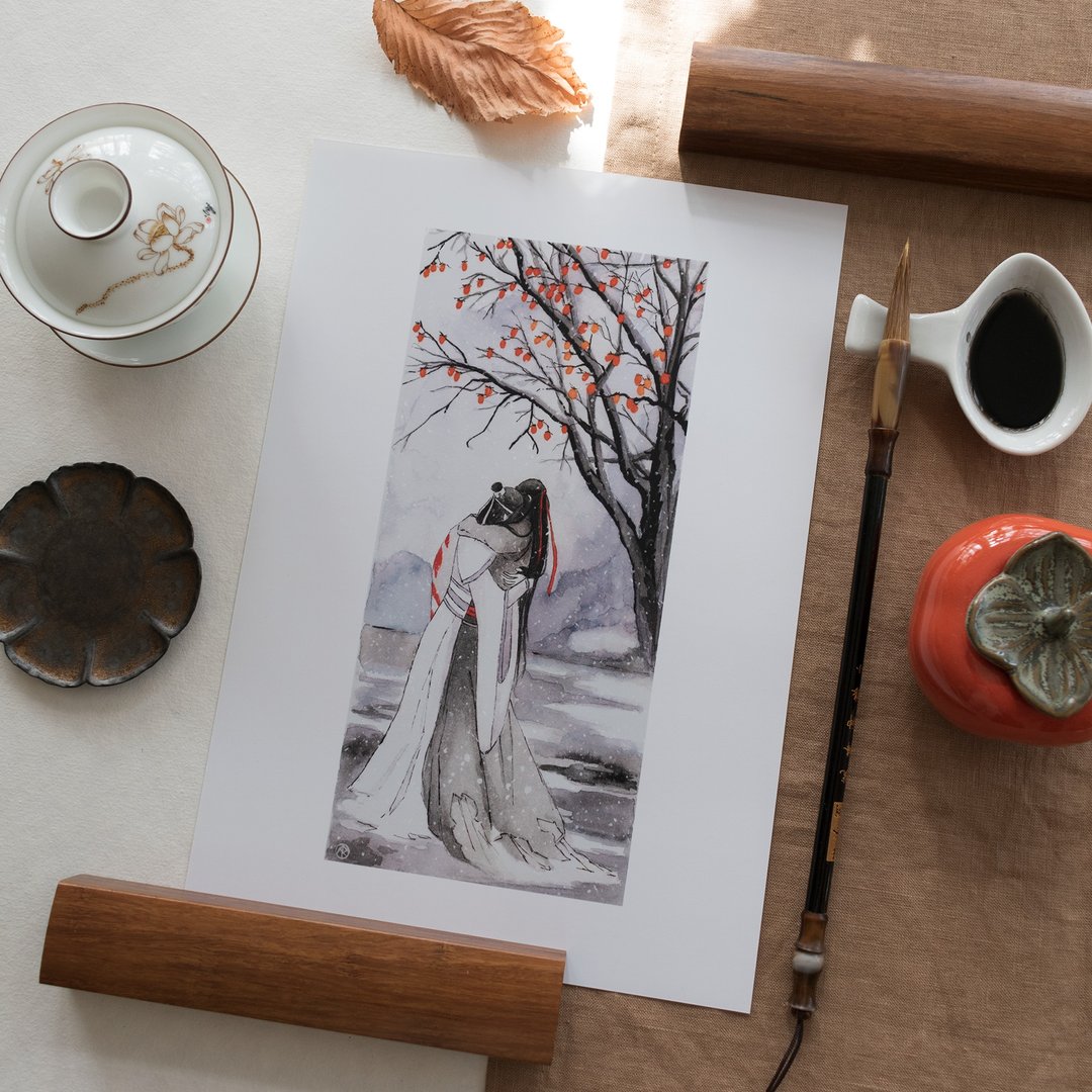 Art Print Bring me a dream inspired by Mo Dao Zu Shi / Directly from the Artist - 海报/装饰画/版画 - 纸 橘色