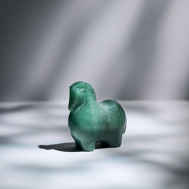 【weborn】马上好运 x 富寓水晶马 (绿东棱) - 摆饰 - 水晶 