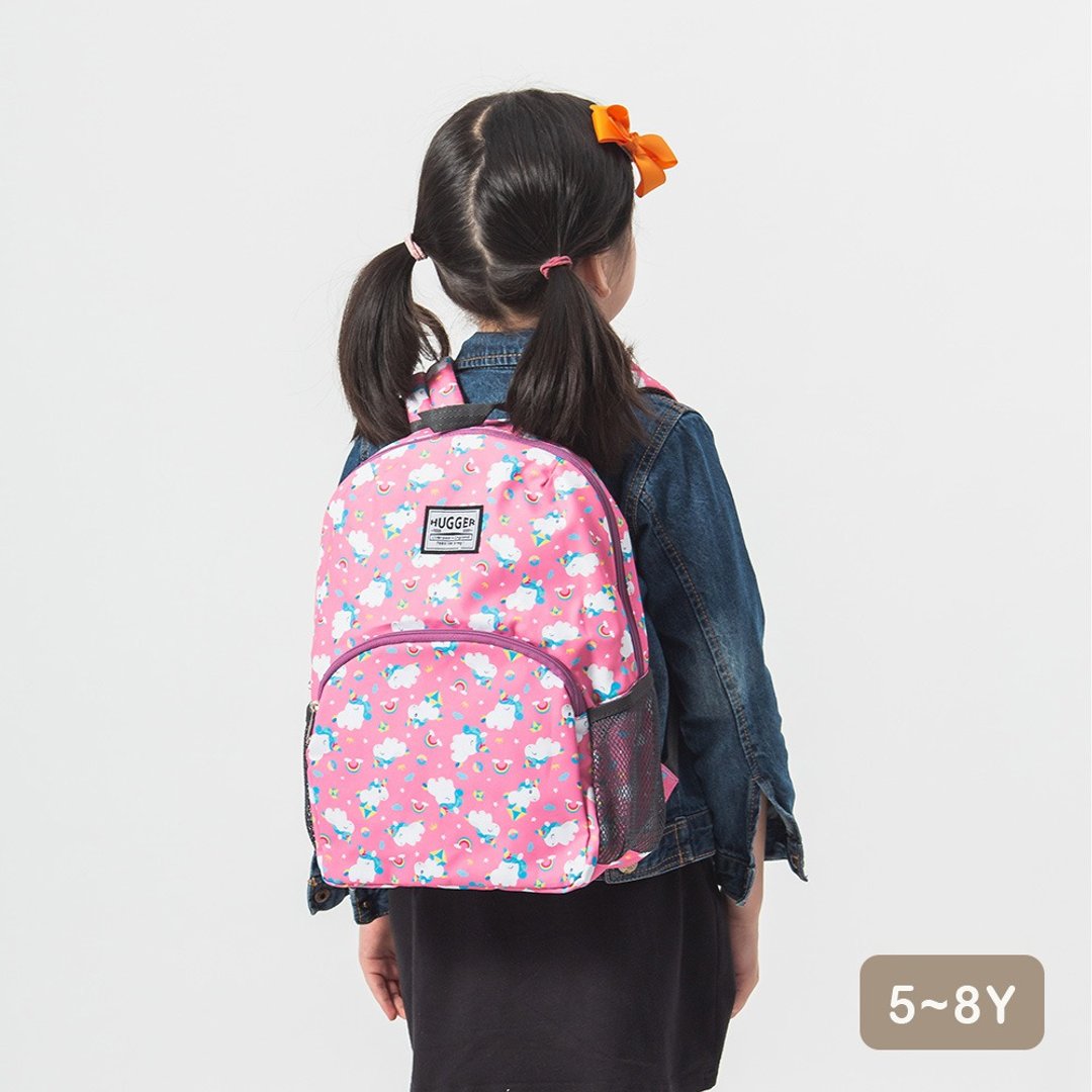 HUGGER 儿童背包 彩虹独角兽 A4大小 - 背包/袋子 - 尼龙 粉红色