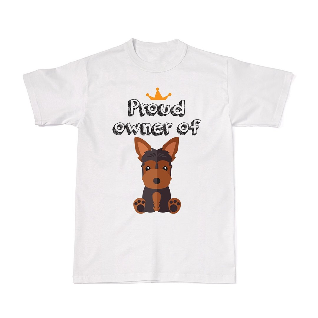 Proud Dog Owners Tees - Yorkshire Terrier - 女装 T 恤 - 棉．麻 白色