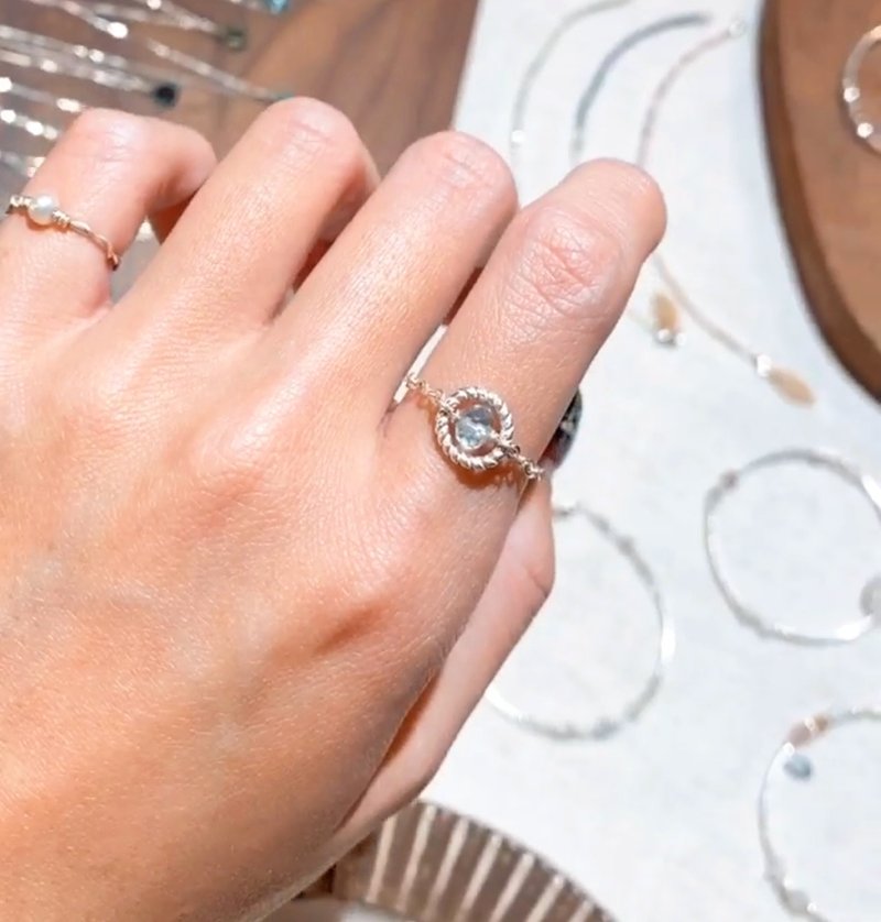 银河轨迹 - 戒指 - 半宝石 银色