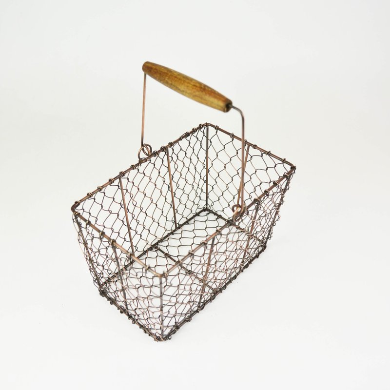 铁篮系列-长方小提篮-公平贸易 - 收纳用品 - 其他金属 咖啡色