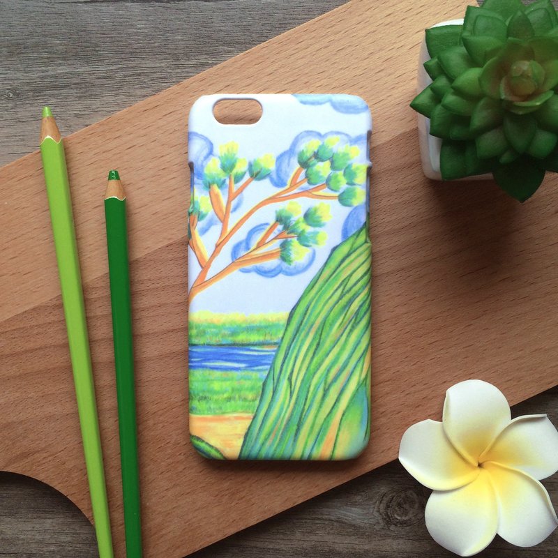 山水云朵之间//原创手机壳-   iPhone, Samsung, oppo - 手机壳/手机套 - 塑料 绿色