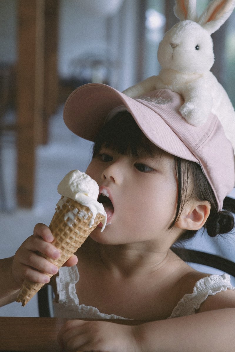 粉红兔戴在你头上的帽子 - 帽子 - 棉．麻 粉红色