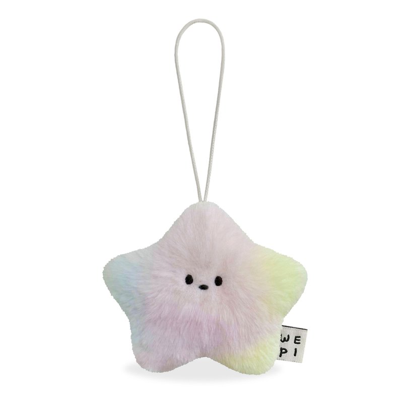 彩虹星星钥匙圈 (9X10cm) / 手工迷你玩偶装饰礼物缩影 - 钥匙链/钥匙包 - 其他材质 多色