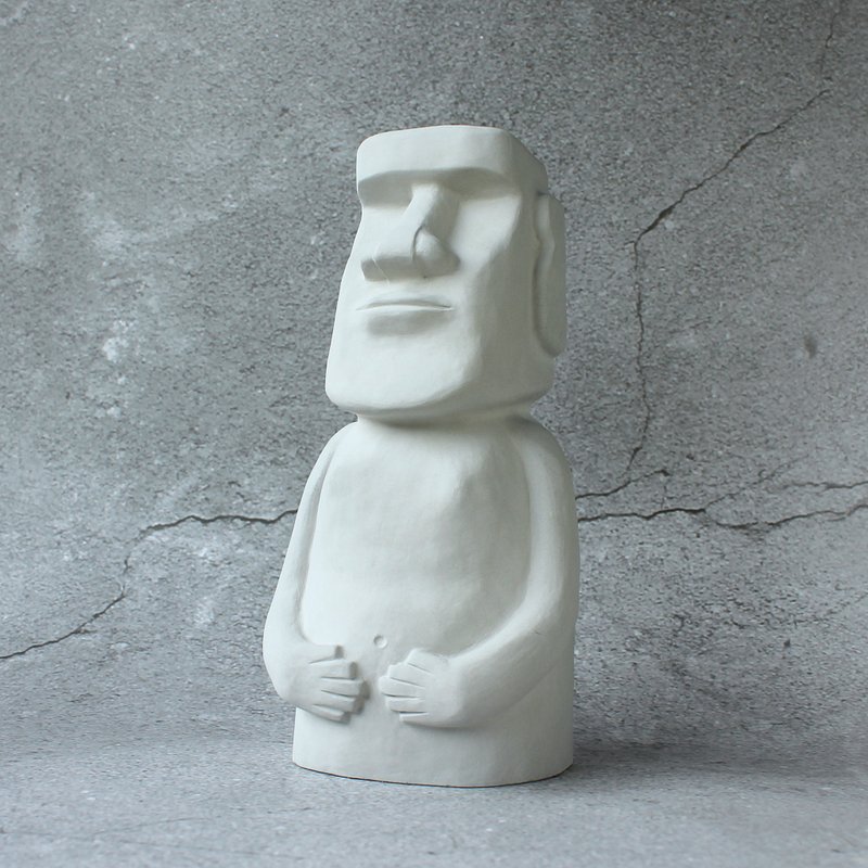 水泥摩艾 Moai－全身半面摩艾 高16厘米 - 玩偶/公仔 - 水泥 灰色