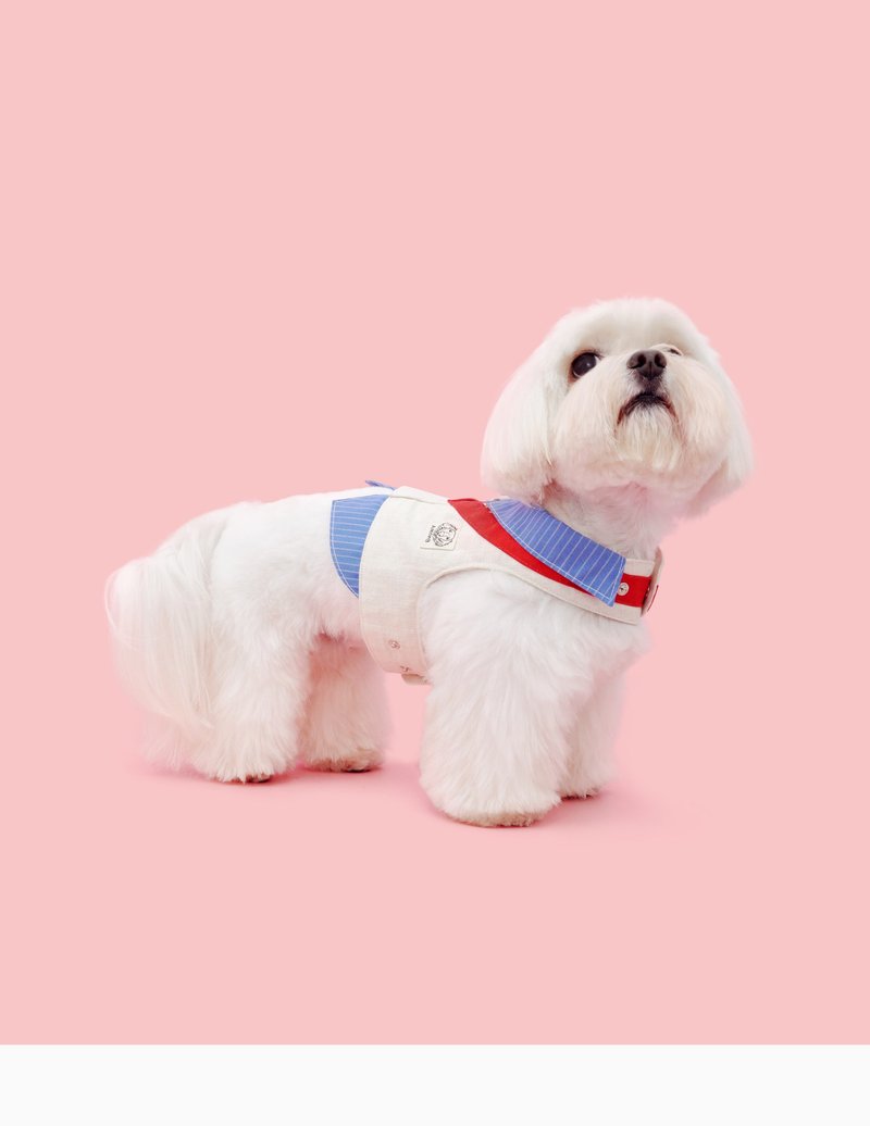 川崎同学 Among 胸背衣 - 衣/帽 - 棉．麻 卡其色