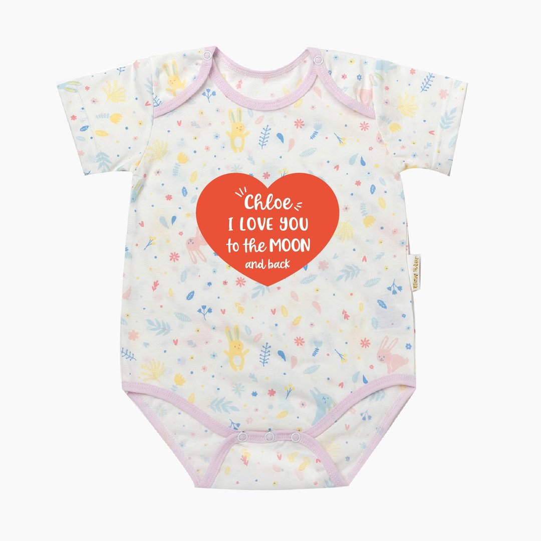 定制化宝宝衣(照片文字)纯棉婴儿包屁衣/连身服-宝宝新生儿弥月礼 - 包屁衣/连体衣 - 棉 多色