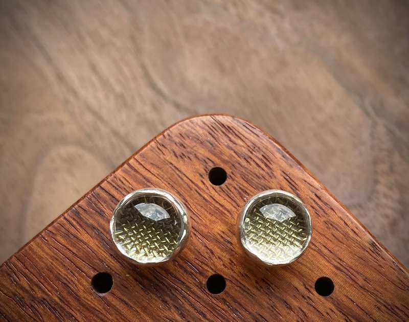 秋冬新时尚-织网-透系列 -水晶925纯银耳针 - 耳环/耳夹 - 纯银 银色