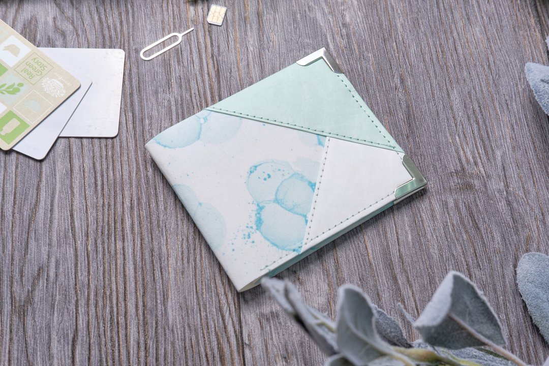 【纸造可能】 bubble painted patchwork 系列 短银包  皮夹 - 皮夹/钱包 - 纸 白色